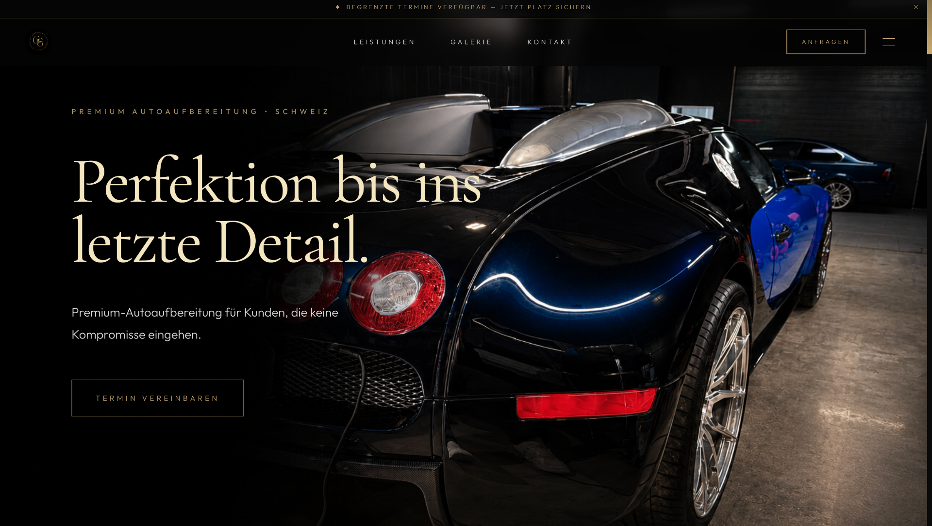 GG Autoaufbereitung neue Website auf einem MacBook