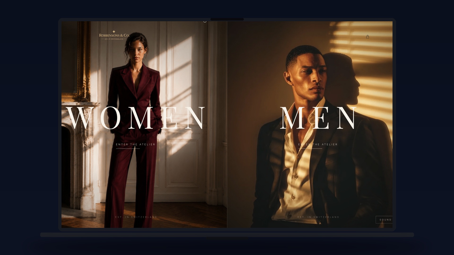 Robbinsons & Co. neue Website auf einem MacBook